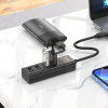 Адаптер USB-Хаб HOCO HB25 Type-C to USB3.0+3USB2.0 1m Black 191484