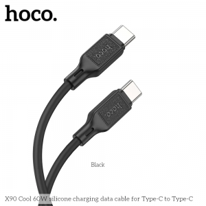 Кабель Hoco X90 Type-C to Type-C 60W 3A 1м Black
