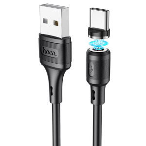 Кабель Hoco X52 Magnetic USB to Type-C 3A 1m Black