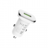 Автомобільний зарядний пристрій Borofone BZ12A QC3.0 18W+кабель USB to MicroUSB White 191951