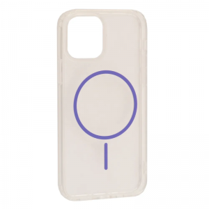 Чохол Clear Magnetic Color Slim MagSafe для Iphone 14 Pro Max Прозорий/Flaming purple