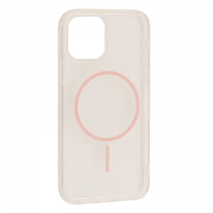 Чохол Clear Magnetic Color Slim MagSafe для Iphone 14 Pro Max Прозорий/Pink