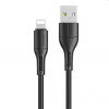 Кабель Usams U68 USB to Lightning 2A 1м Black