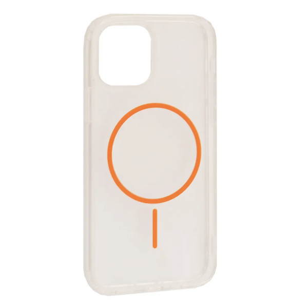 Чохол Clear Magnetic Color Slim MagSafe для Iphone 13 Pro Max Прозорий/Orange