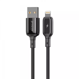 Кабель Proove Flex Metal USB to Lightning 2.4A 1m Black