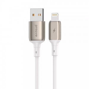 Кабель Proove Flex Metal USB to Lightning 2.4A 1m White