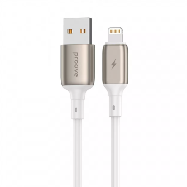 Кабель Proove Flex Metal USB to Lightning 2.4A 1m White