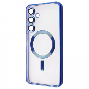 Чохол WAVE Metal Color MagSafe для Samsung Galaxy S24 FE Прозрачный/Midnight blue