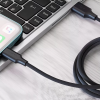 Кабель Proove Striped Silicone USB to Lightning 2.4A 1m Black 191451