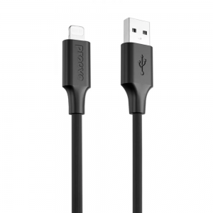 Кабель Proove Striped Silicone USB to Lightning 2.4A 1m Black