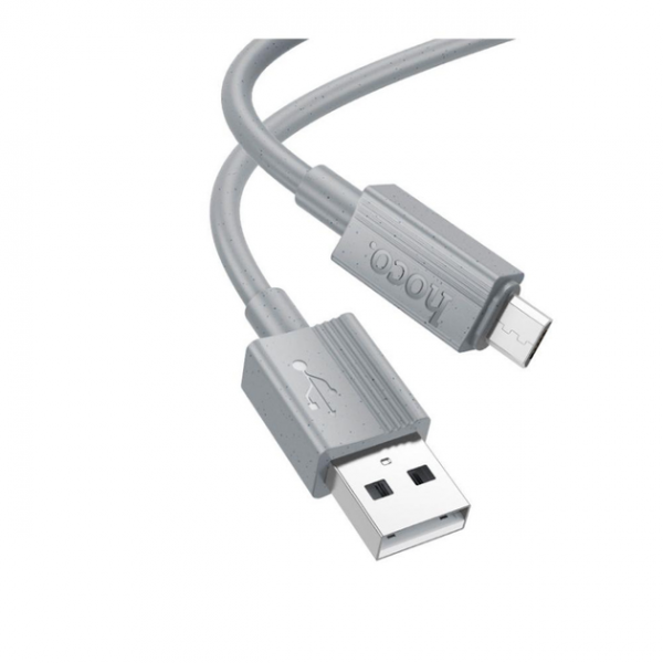 Кабель Hoco X107 USB to MicroUSB 2.4A 1m Gray