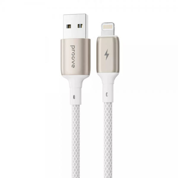 Кабель Proove Dense Metal USB to Lightning 2.4A 1m White