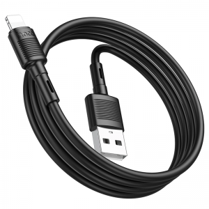 Кабель Hoco X83 USB to Lightning 2.4A 1m Black
