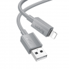 Кабель Hoco X107 USB to Lightning 2.4A 1m Gray 192076