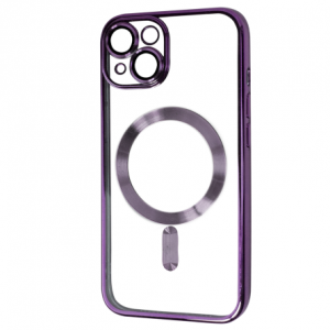 Чохол Xrome MagSafe для Iphone 13 Mini Прозорий/Purple