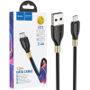 Кабель Hoco U92 USB to MicroUSB 2.4A 1.2m Black 192394