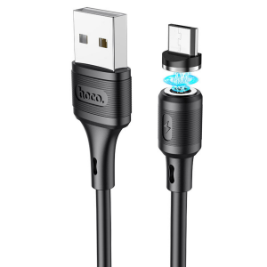 Кабель Hoco X52 Magnetic USB to MicroUSB 2.4A 1m Black