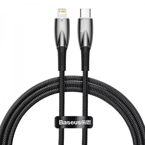Кабель Baseus Glimmer Type-C to Lightning PD 20W 1m Black