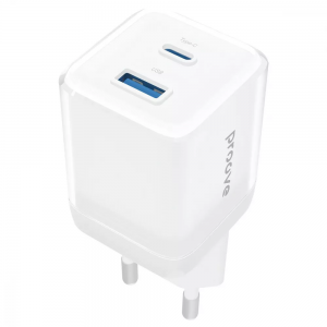 Зарядний пристрій Proove Pure GaN Plus 30W Type-C+USB White