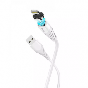 Кабель Hoco X63 Magnetic USB to MicroUSB 2.4A 1m White
