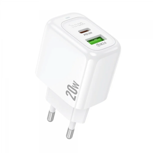 Зарядний пристрій HOCO CS54A Type-C+USB PD20W+QC3.0 White