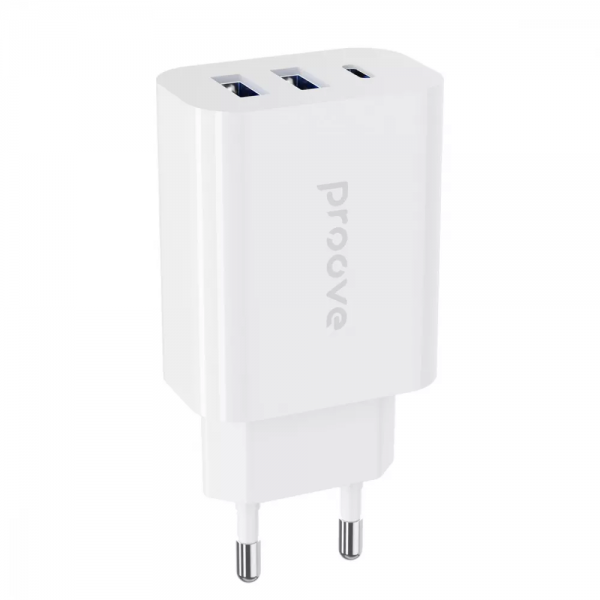 Зарядний пристрій Proove Rapid 30W 2USB+Type-C White
