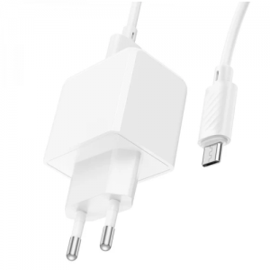 Зарядний пристрій Hoco CS11A 2.1A 1USB+кабель USB to MicroUSB 1m White
