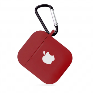 Чохол Silicone Case Logo для Apple Airpods 1/2 Сamelia White
