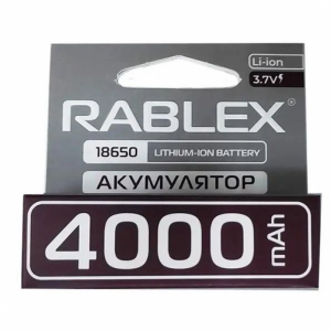 Батарейка акумуляторна 18650 Rablex 3.7V 4000mAh 1 шт