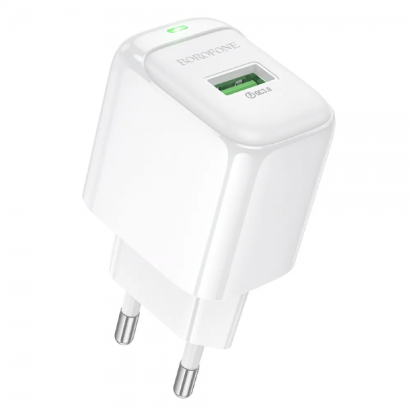 Зарядний пристрій Borofone BAS42A QC3.0 1USB 18W White