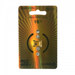 Карта пам’яті Borofone MicroSDHC Class 10 HC1 16GB Жовтий