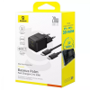 Зарядний пристрій Baseus Palm Type-C+USB 20W+кабель Type-C to Type-C 60W 1m Black 193022