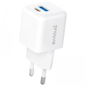 Зарядний пристрій Proove Pocket GaN Plus Type-C+USB 25W White