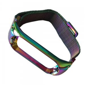 Ремінець Milanese Loop для Xiaomi Mi Band 3/4/5/6 Rainbow oil