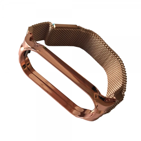 Ремінець Milanese Loop для Xiaomi Mi Band 3/4/5/6 Beige gold