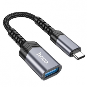 Перехідник Hoco UA24 USB3.0 to Type-C Metal Grey