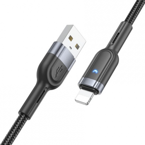 Кабель Hoco U117 USB to Lightning 2.4A 1.2m Black