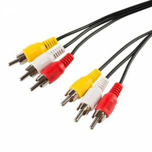 Кабель тюльпан Stez 3RCA to 3RCA 1.5м Black