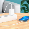 Зарядний пристрій HOCO C105A USB+Type-C PD20W+QC3.0+кабель Type-C to Type-C White 193945
