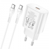 Зарядний пристрій HOCO N22 Type-C PD25W+кабель Type-C to Type-C White 194010