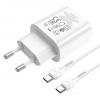 Зарядний пристрій HOCO N22 Type-C PD25W+кабель Type-C to Type-C White 194011