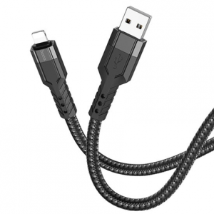 Кабель Hoco U110 USB to Lightning 2.4A 1.2м Black