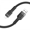 Кабель Hoco U110 USB to Lightning 2.4A 1.2м Black 194016