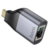Перехідник HOCO UA35 RJ45 to Type-C Metal Grey 194168