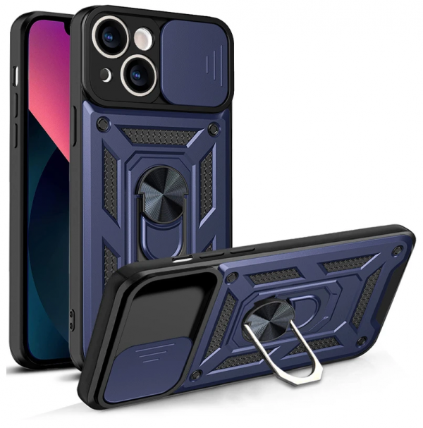 Протиударний чохол Camsh Serg Ring для Iphone 13 Синій