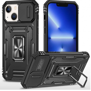 Протиударний чохол Camsh Army Ring Iphone 13 Black