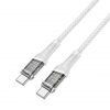 Кабель Hoco U111 Type-C to Type-C 60W 1.2m Gray