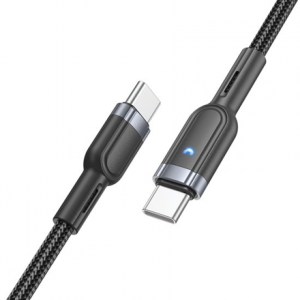 Кабель Hoco U117 Type-C to Type-C 60W 1.2m Black