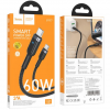 Кабель Hoco U117 Type-C to Type-C 60W 1.2m Black 193794