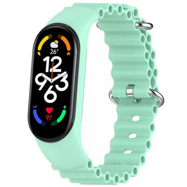 Ремінець Ocean band для Xiaomi Mi Band 3/4/5/6/7 Blue sea